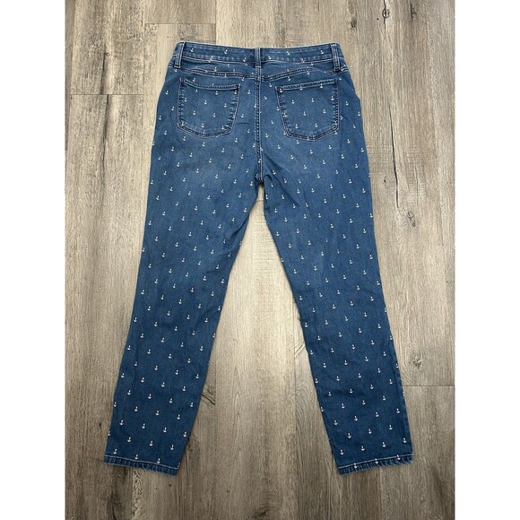 Talbots Jeans Womens Size 10 Blue Anchor Slim Ankle Flawless Medium Wash Denim - Picture 3 of 5